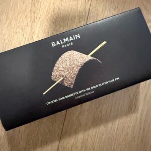 Balmain 18K Gold Plated Crystal Hair Accessory Pin